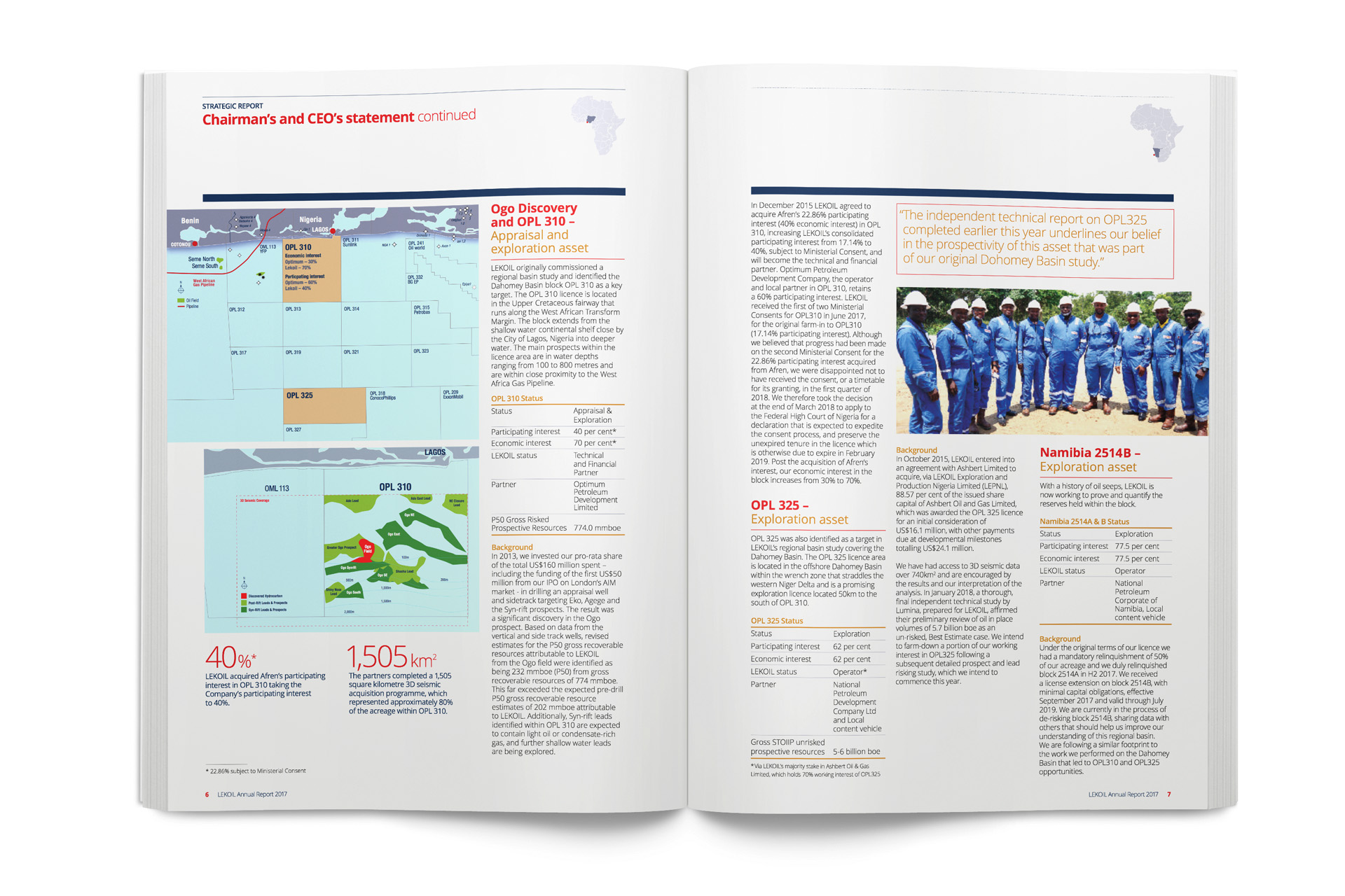 LEKOIL 2017 Annual Report - Chairman and CEO's statement